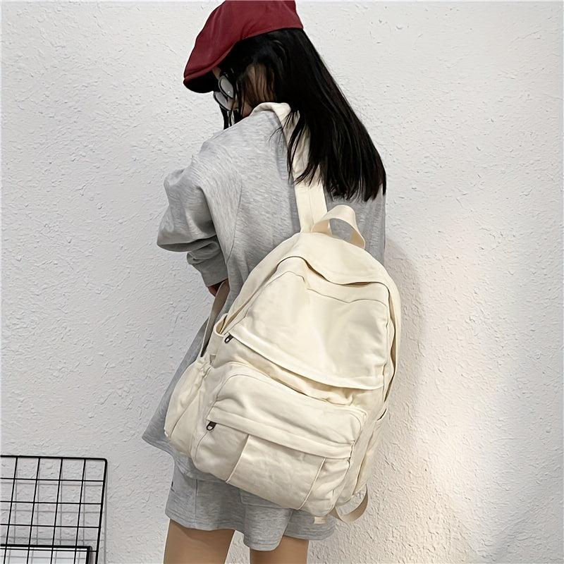 Vintage Canvas Backpack Distressed Style Bag