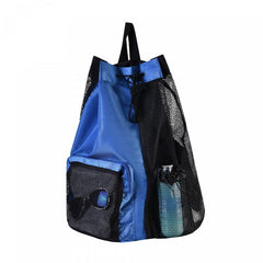 Swim Bag Mesh Drawstring Backpack Wet Pocket Beach Gym Workout Gear