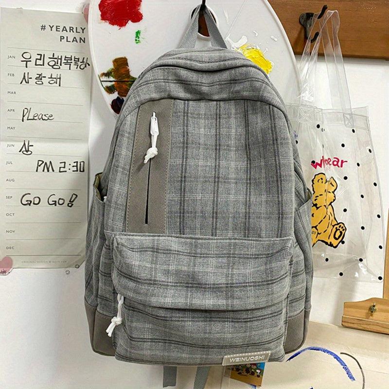 Harajuku Casual Cotton Hemp Schoolbag Male Female Students Backpack