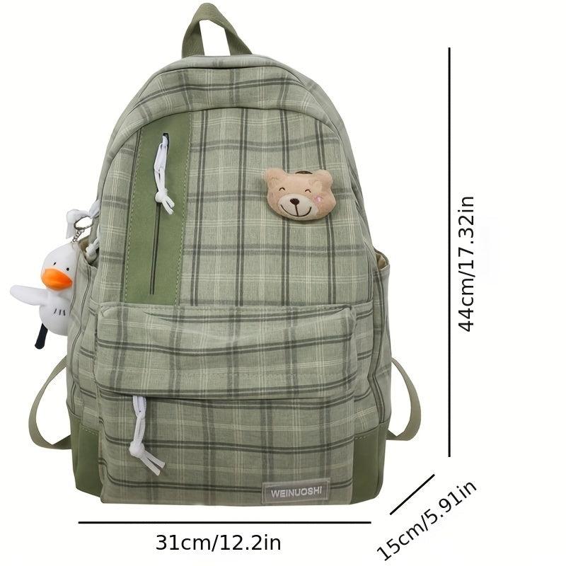 Harajuku Casual Cotton Hemp Schoolbag Male Female Students Backpack