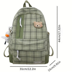 Harajuku Casual Cotton Hemp Schoolbag Male Female Students Backpack