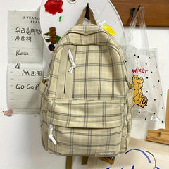 Harajuku Casual Cotton Hemp Schoolbag Male Female Students Backpack