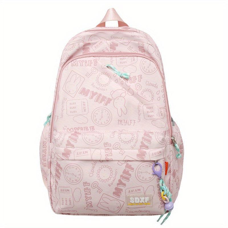 Graffiti Canvas Waterproof Backpack School Bag