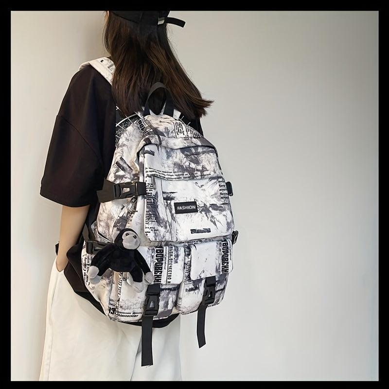 Printed Student Backpack Large Capacity for Travel School