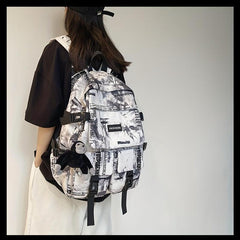 Printed Student Backpack Large Capacity for Travel School