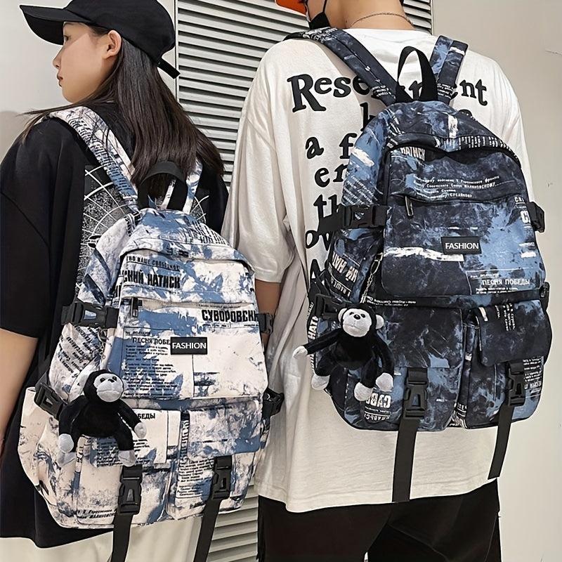 Printed Student Backpack Large Capacity for Travel School