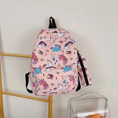 Casual Cartoon Backpack Student School Bag Travel Backpack
