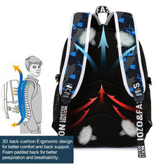 Glow In The Dark Backpack Large Capacity Schoolbag For Students