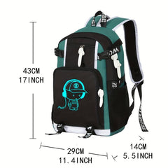 Glow In The Dark Backpack Large Capacity Schoolbag For Students