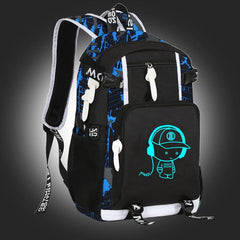 Glow In The Dark Backpack Large Capacity Schoolbag For Students