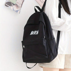 Large Capacity Letter Print Backpack Classic Casual School Bag
