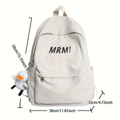Large Capacity Letter Print Backpack Classic Casual School Bag