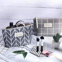 Casual Canvas Cosmetics Bag Zipper Coin Purse