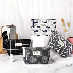 Casual Canvas Cosmetics Bag Zipper Coin Purse