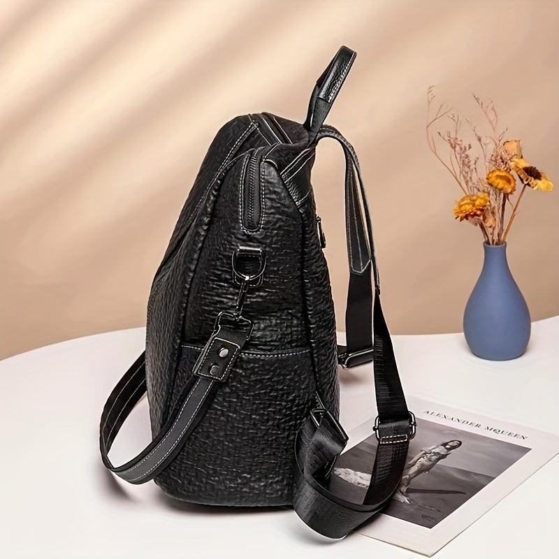 Casual Leather Backpack Travel Soft Leather Bag