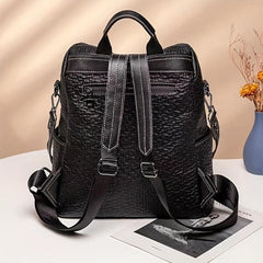 Casual Leather Backpack Travel Soft Leather Bag