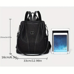 Casual Leather Backpack Travel Soft Leather Bag