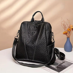 Casual Leather Backpack Travel Soft Leather Bag