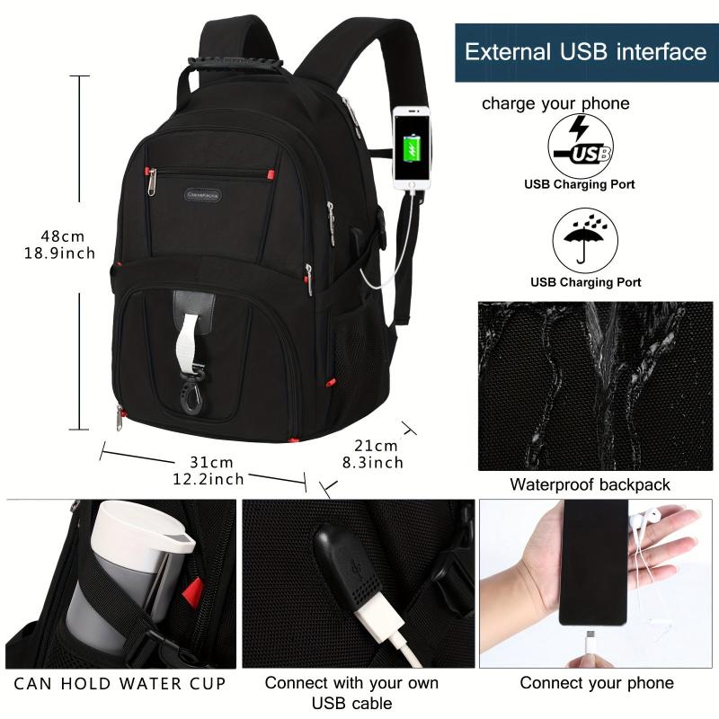 Business Travel Laptop Backpack with USB Charging Port
