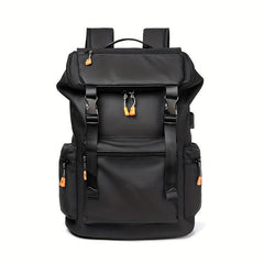 Men's Leather Travel Laptop Backpack Business Anti Theft Slim Bag