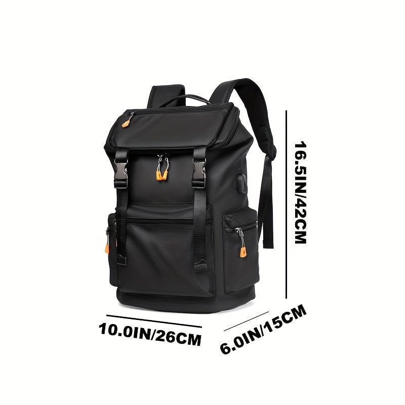 Men's Leather Travel Laptop Backpack Business Anti Theft Slim Bag