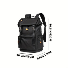 Men's Leather Travel Laptop Backpack Business Anti Theft Slim Bag
