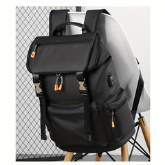 Men's Leather Travel Laptop Backpack Business Anti Theft Slim Bag