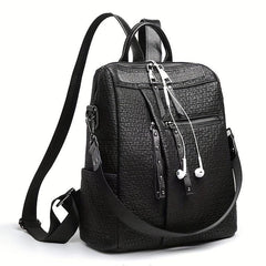 Women's Summer Leather Backpack Waterproof Anti-theft Travel Bag