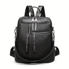 Women's Summer Leather Backpack Waterproof Anti-theft Travel Bag