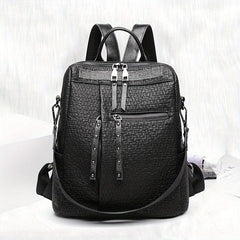 Women's Summer Leather Backpack Waterproof Anti-theft Travel Bag