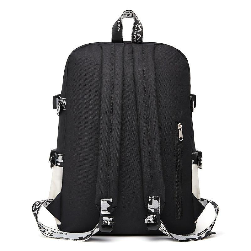 MezyTicky 4pc Leisure Backpack Set with Shoulder Bag & Pen Pouch
