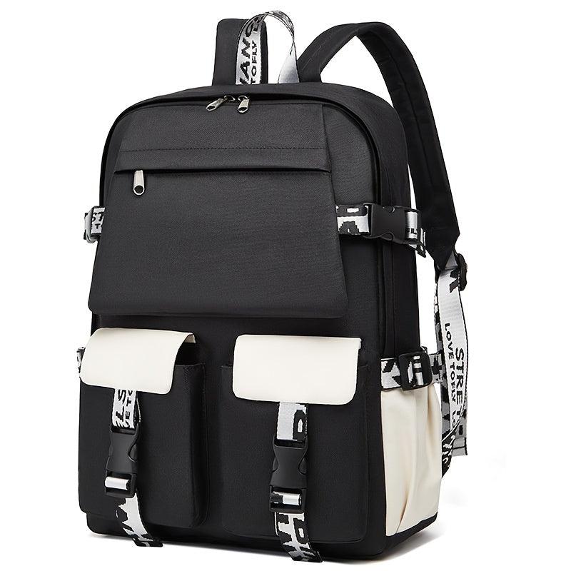 MezyTicky 4pc Leisure Backpack Set with Shoulder Bag & Pen Pouch