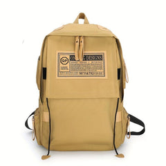 Casual Letter Patch Backpack Large Capacity School Bag