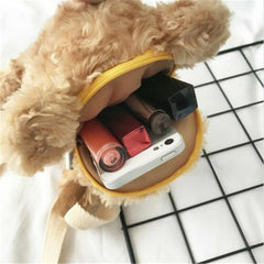 7.87inch Bear Soft Plush Doll Cross Body Mini Messenger Bag for Kids