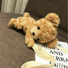 7.87inch Bear Soft Plush Doll Cross Body Mini Messenger Bag for Kids