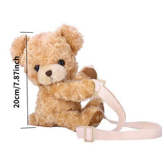 7.87inch Bear Soft Plush Doll Cross Body Mini Messenger Bag for Kids
