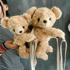 7.87inch Bear Soft Plush Doll Cross Body Mini Messenger Bag for Kids