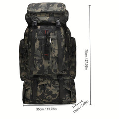 80L Hiking Bag USB Charging Backpack Camouflage