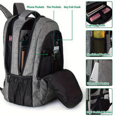 Multifunctional Business Backpack USB Charging Port Travel Bag