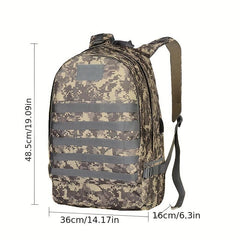 Large Capacity Camo Backpack for Outdoor Travel - Waterproof