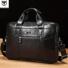 Bull Captain Leather Briefcase Men Large Capacity Multifunctional Shoulder Bag