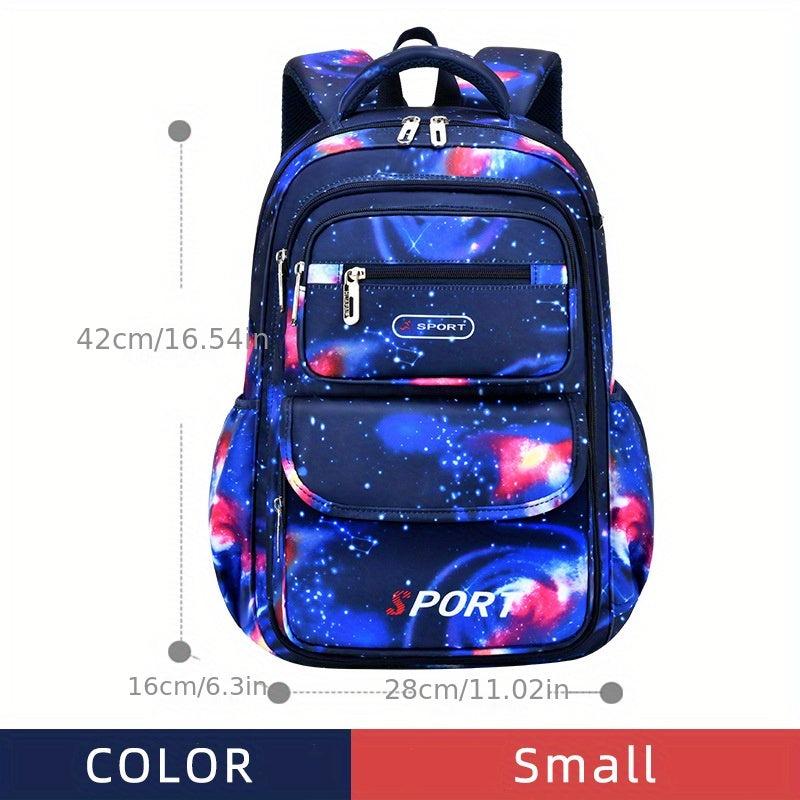 Starry Sky Colorful Sporty Style Backpack Durable Lightweight Spine Protection