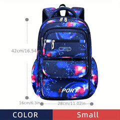 Starry Sky Colorful Sporty Style Backpack Durable Lightweight Spine Protection