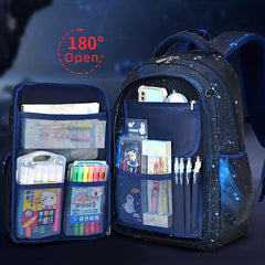 Starry Sky Colorful Sporty Style Backpack Durable Lightweight Spine Protection