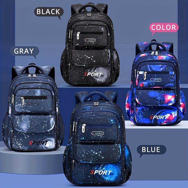 Starry Sky Colorful Sporty Style Backpack Durable Lightweight Spine Protection