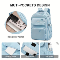 Large Capacity Backpack Lightweight Waterproof Schoolbag Campus Backpack