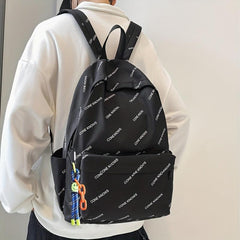 Large Capacity Lightweight Letter Backpack Casual Schoolbag Travel Bag