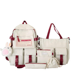 5pc Set All match Large Capacity Oxford Cloth Backpack