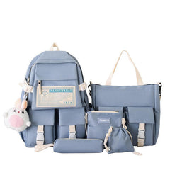 5pc Set All match Large Capacity Oxford Cloth Backpack