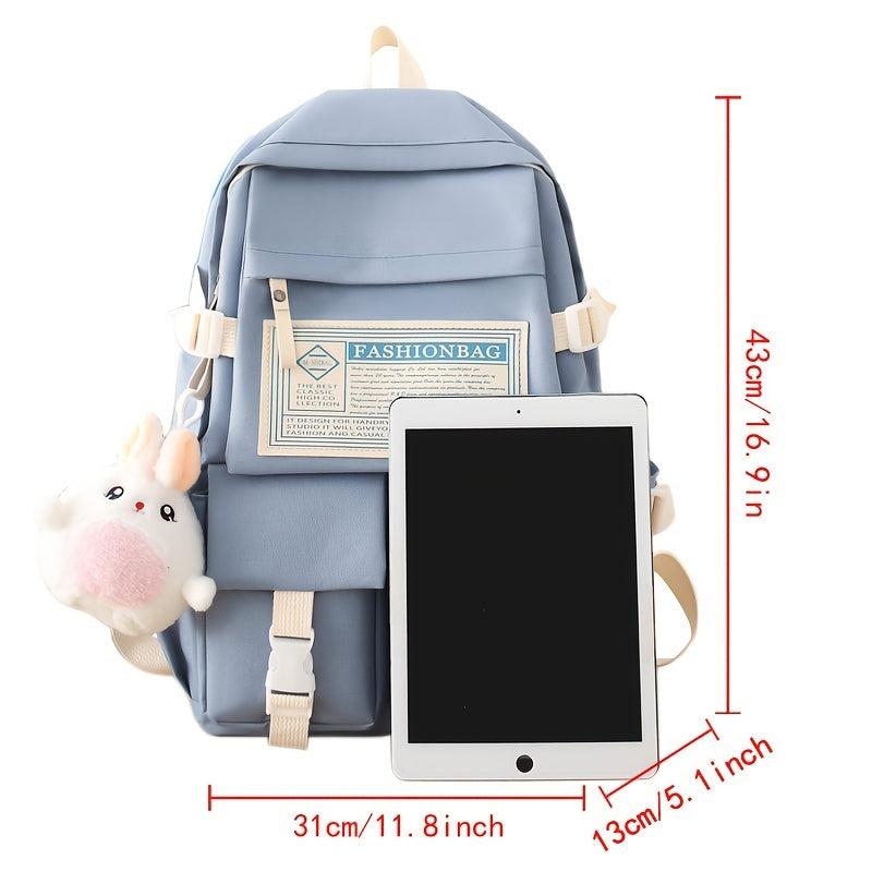 5pc Set All match Large Capacity Oxford Cloth Backpack